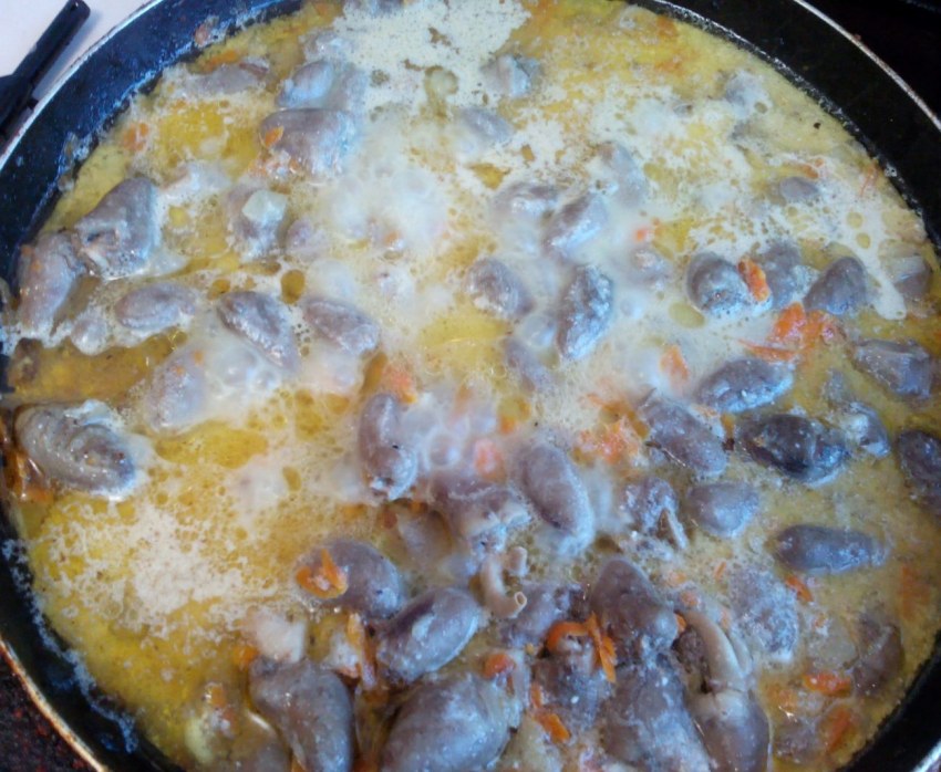 Куриные сердечки в духовке