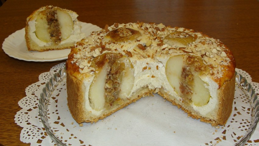 Заливной яблочный пирог