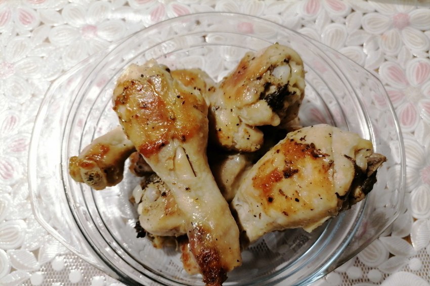 Куриные голени с кабачками