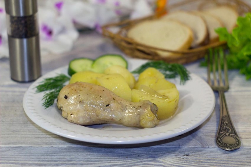 Куриная голень рагу