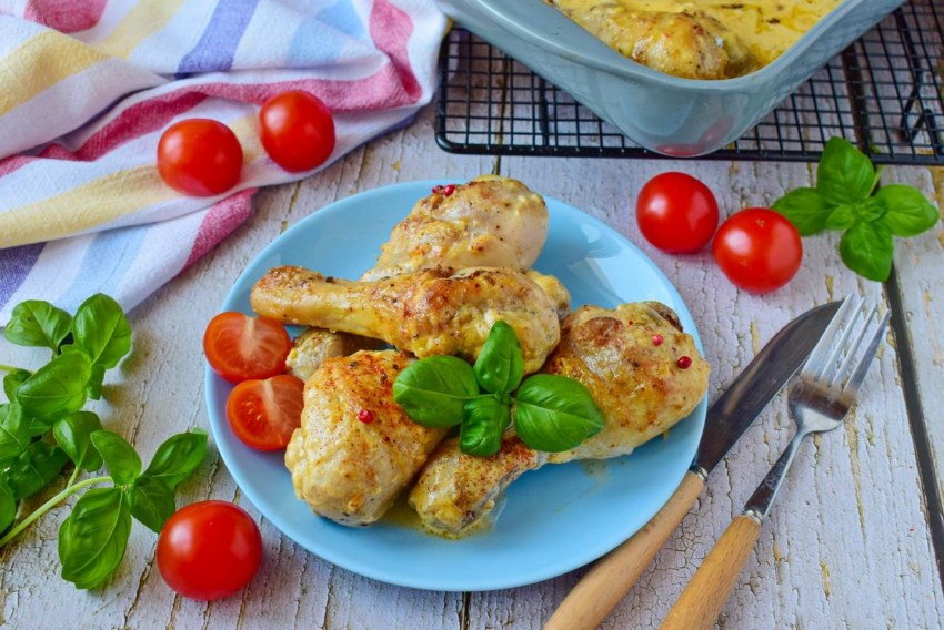 Куриные голени в индийском стиле, с лаймом и йогуртом