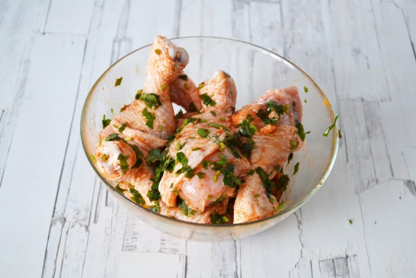 Голень курицы с цветной капустой
