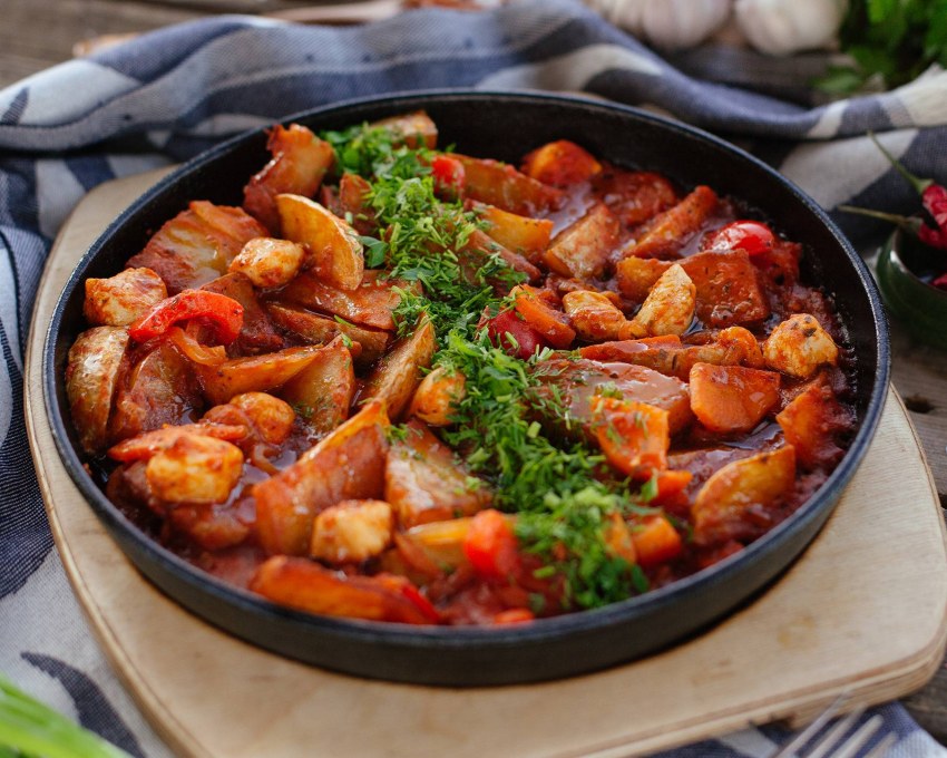 Мясо с овощами
