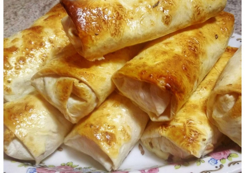 Конвертики из лепешек Тортилья