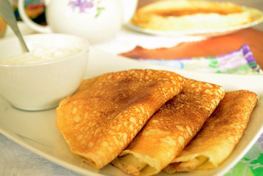 Блинчики на молоке