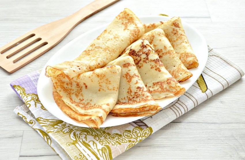 Заварные блины на молоке