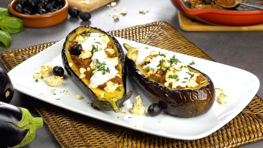 Фаршированные баклажаны по-гречески