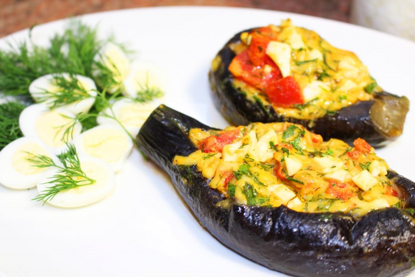 Баклажаны фаршированные овощами