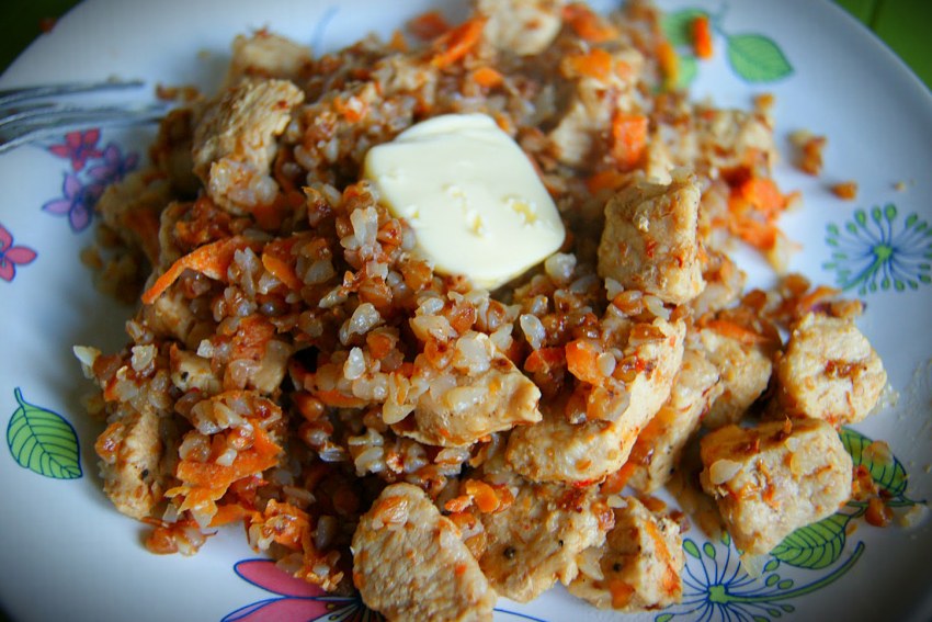 Гречка со свининой в мультиварке