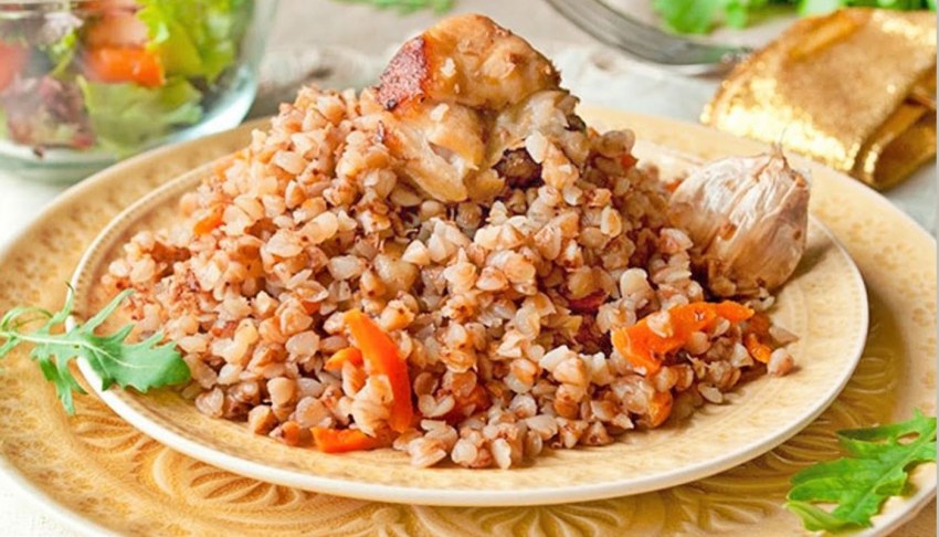 Гречка по купечески с грибами