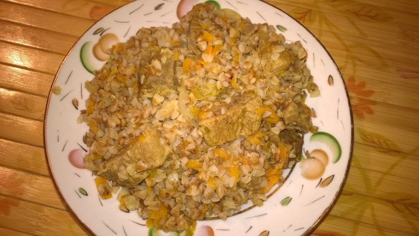 Гречка по купечески с грибами