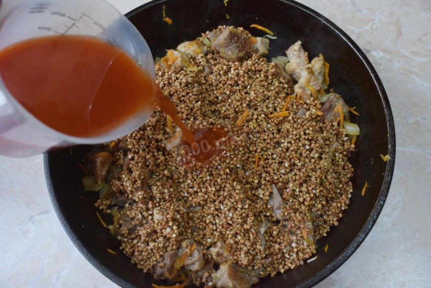 Гречка по-купечески с говядиной