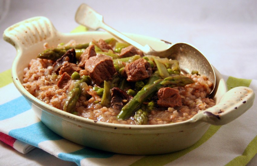 Плов с котлетами