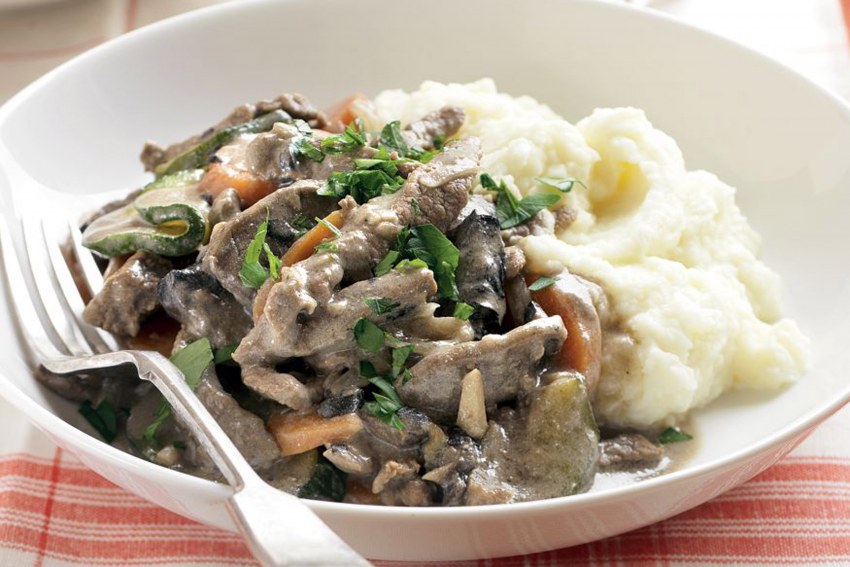 Говядина с шампиньонами