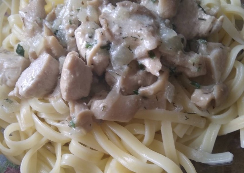 Паста Портобелло в грибном соусе