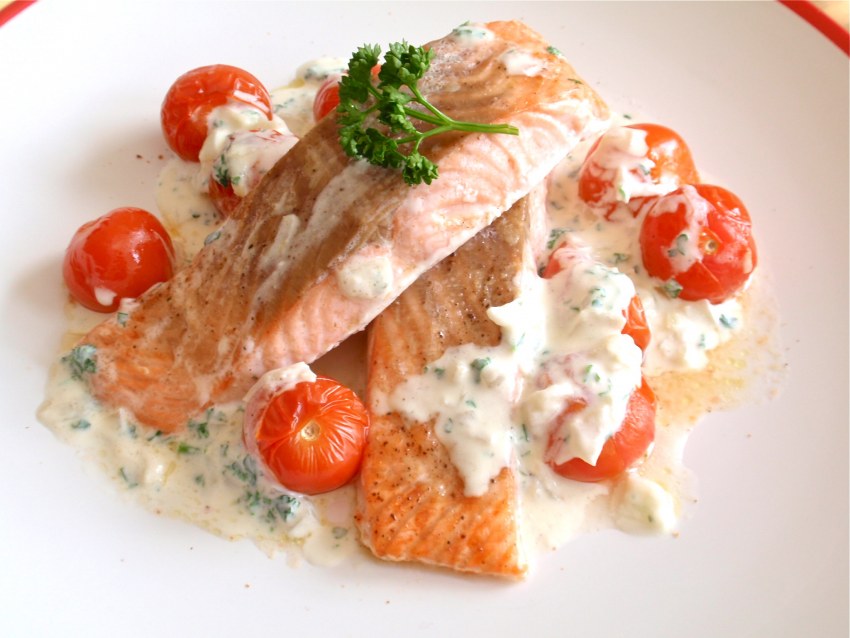 Белая рыба с брокколи