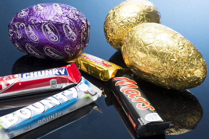 Шоколадные яйца на Пасху Милка