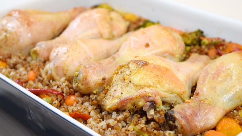 Гречка с голенью в духовке