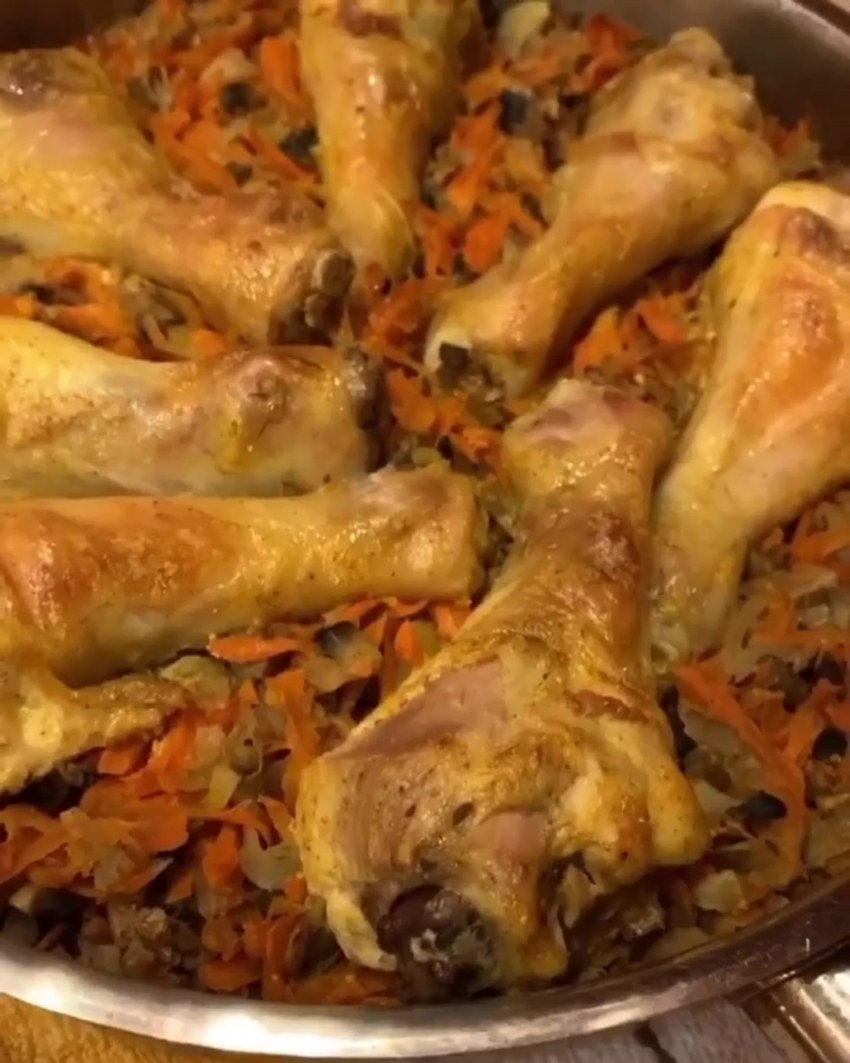 Куриные ножки с гречкой