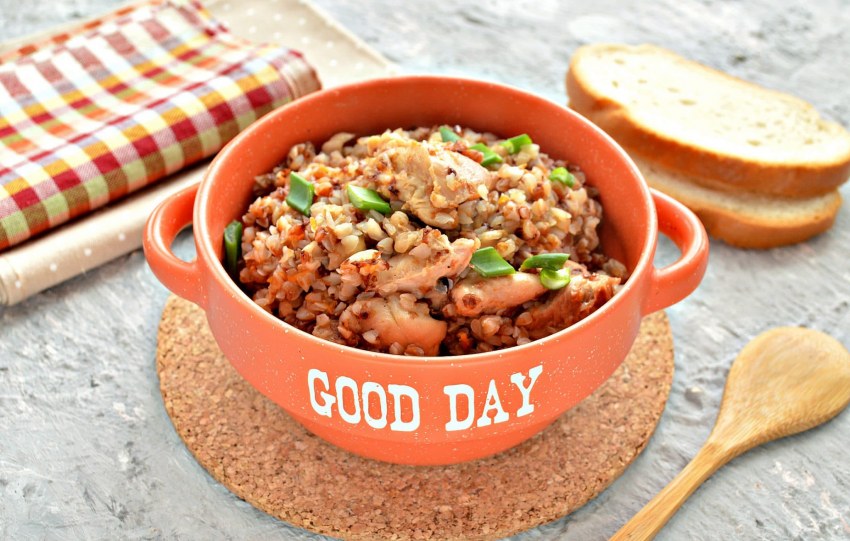 Куриные ножки с гречкой в духовке