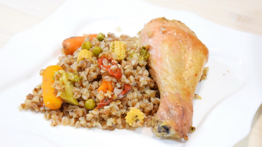 Окорочка фаршированные гречкой