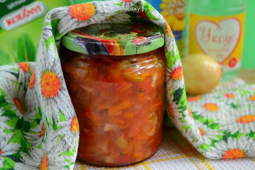 Салат из кабачков со сладким перцем на зиму