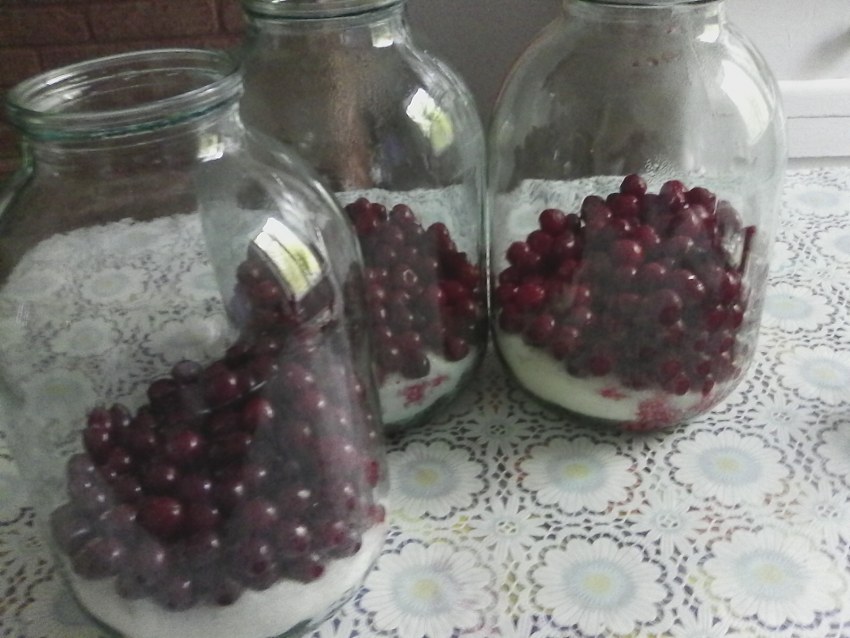 Холодный вишнево-мятный чай