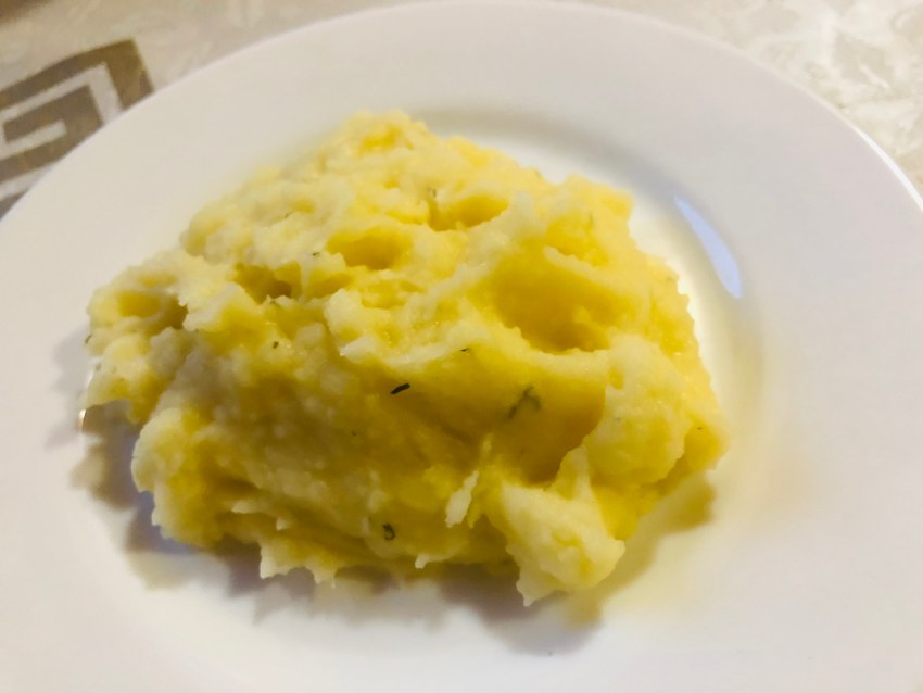 Картофельное пюре с зеленым луком