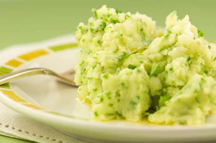 Пюре с жареным луком