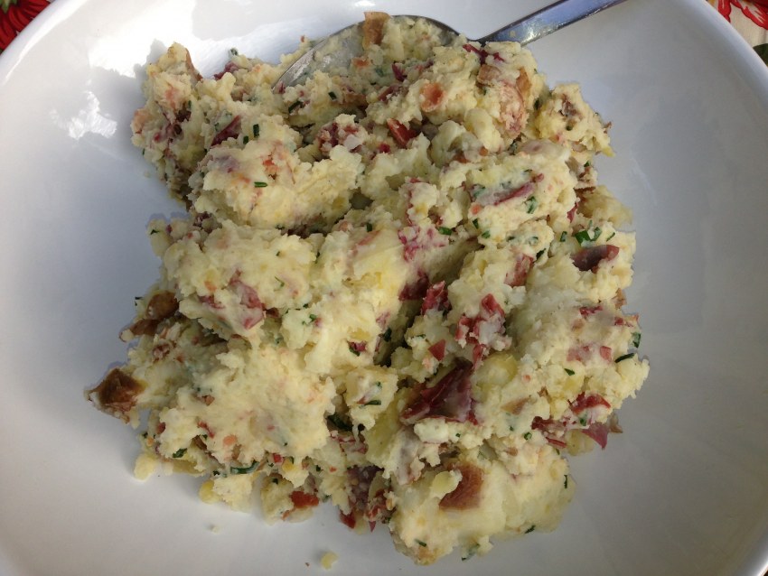 Жареные грибы с пюре