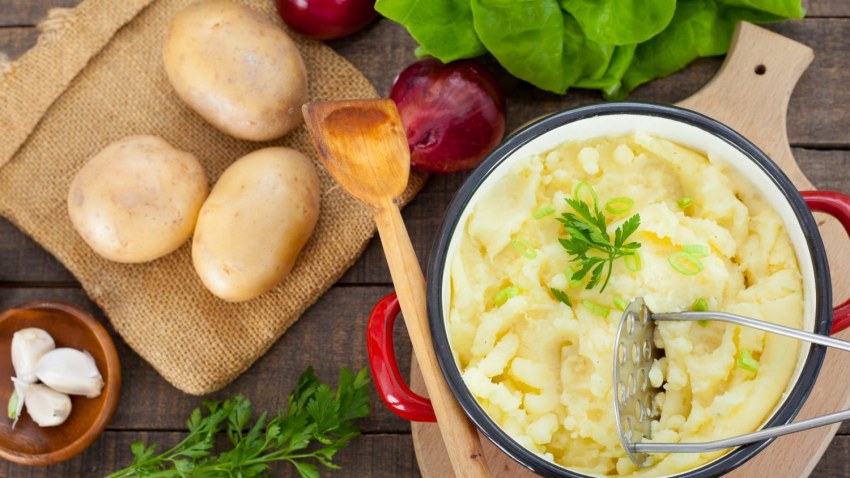 Пюре с репчатым луком не жареный