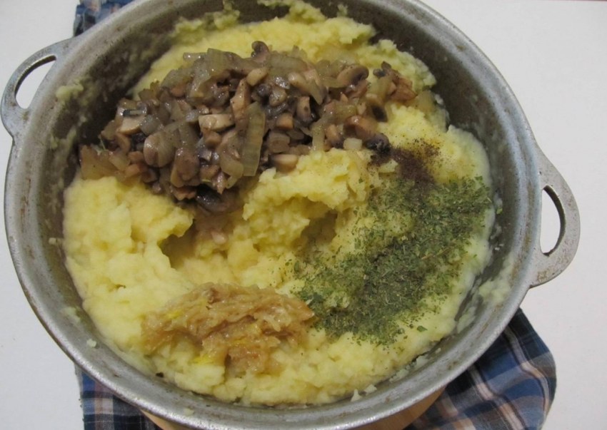 Пюре с хрустящим луком