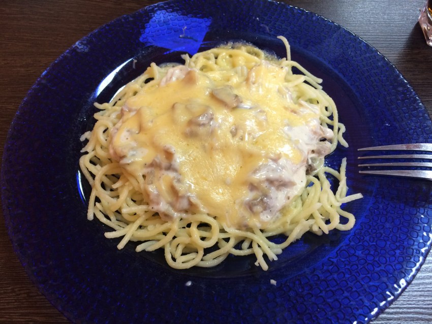 Паста с грибами в сливочном соусе