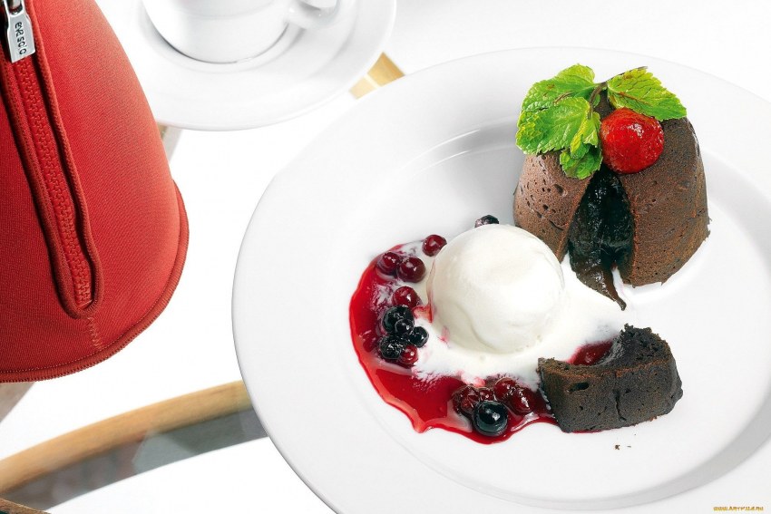 Пирожное шоколадный фондан