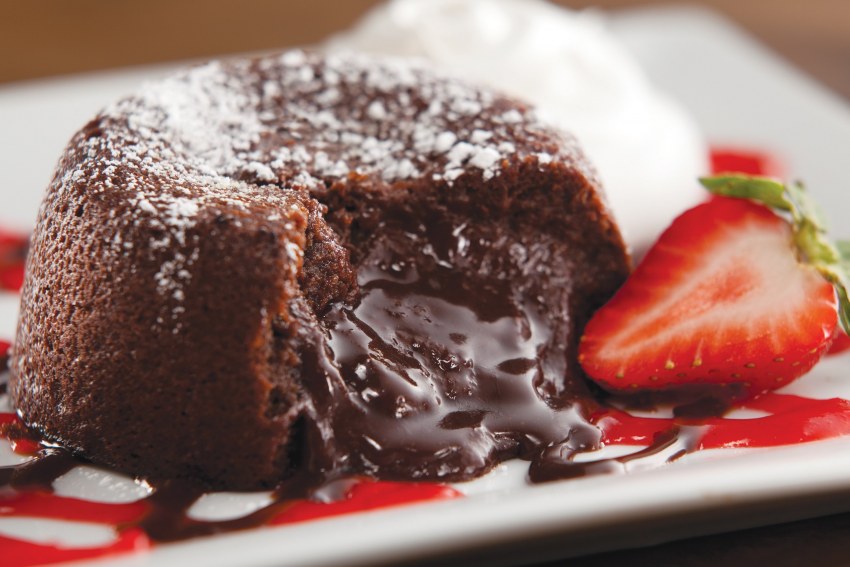 Шоколадный фондан кекс