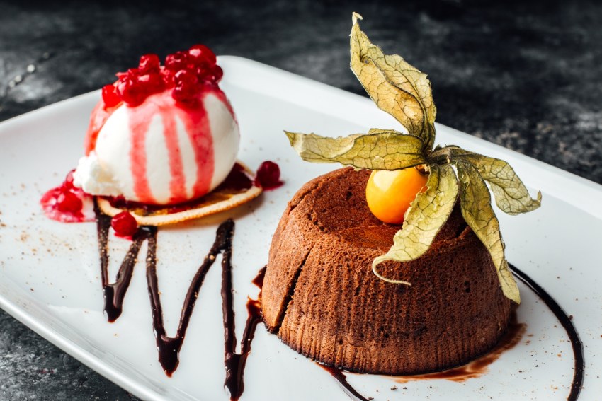 Шоколоадныйфондан смороженным