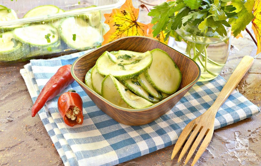 Кабачки под маринадом