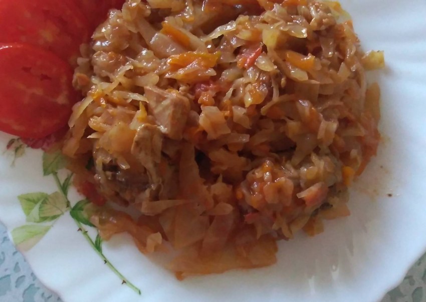 Рыба с капустой