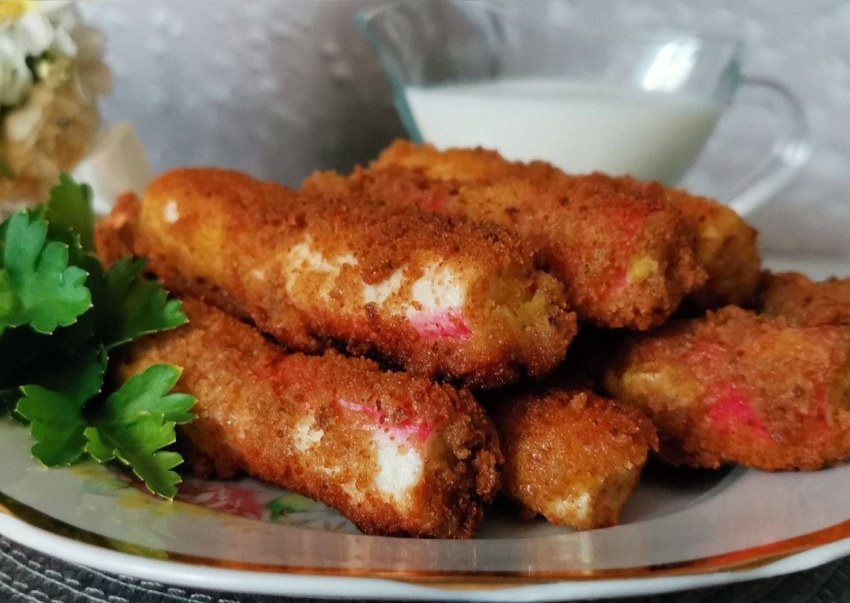 Закуска к пиву из крабовых палочек