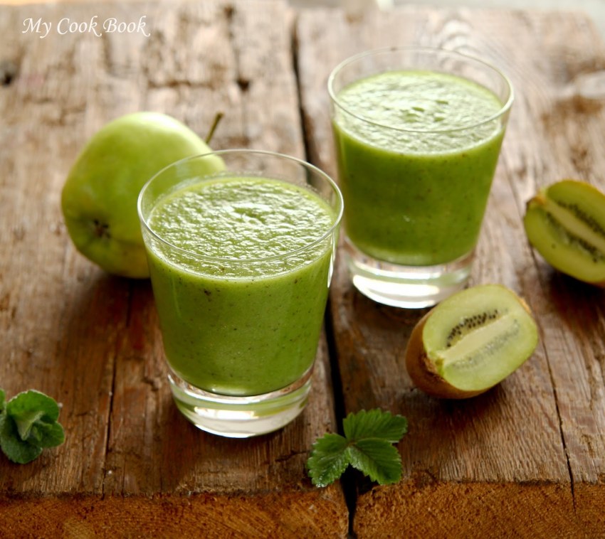 Смузи яблоко огурец киви