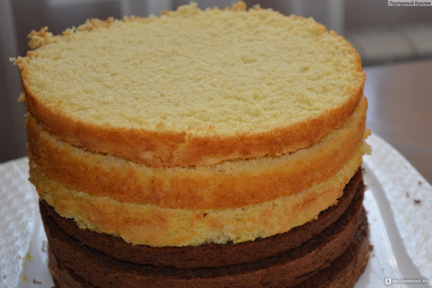 Шоколадный шифоновый бисквит