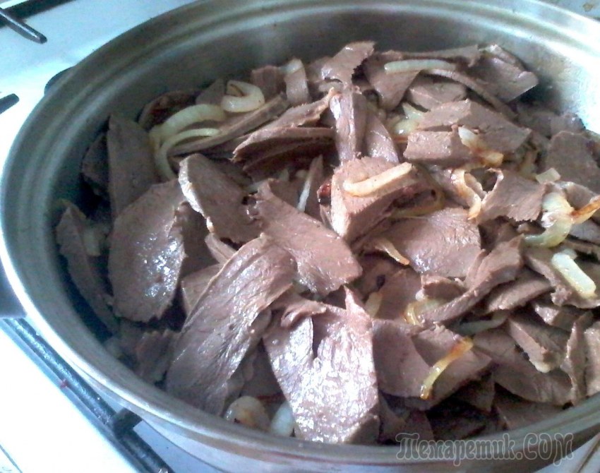 Сердце свиное тушеное