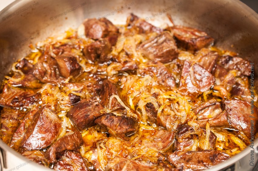 Жареное свиное сердце