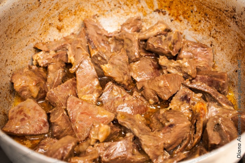 Жареное свиное сердце