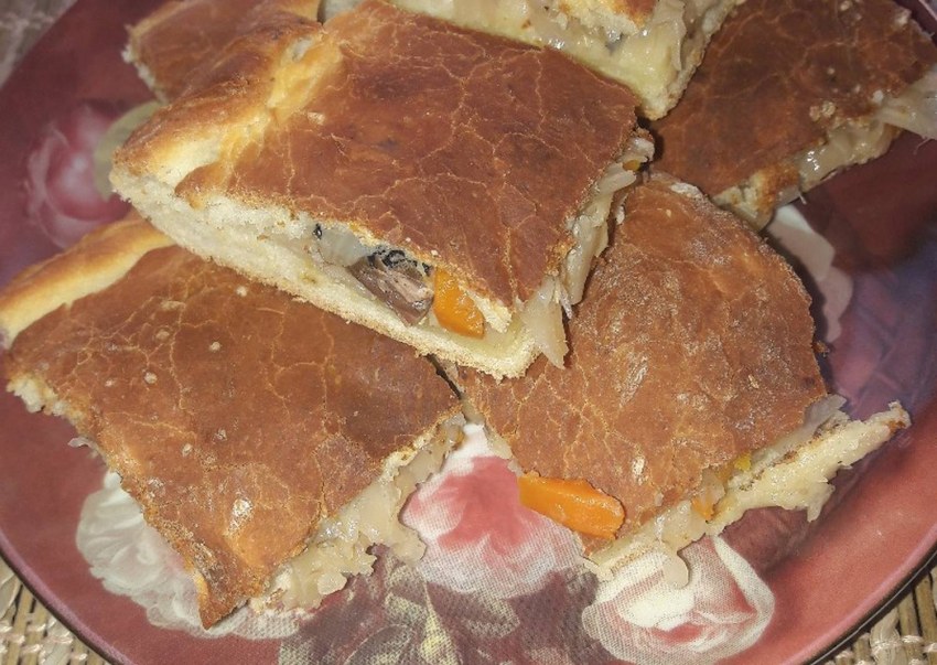 Рыбный пирог с семгой