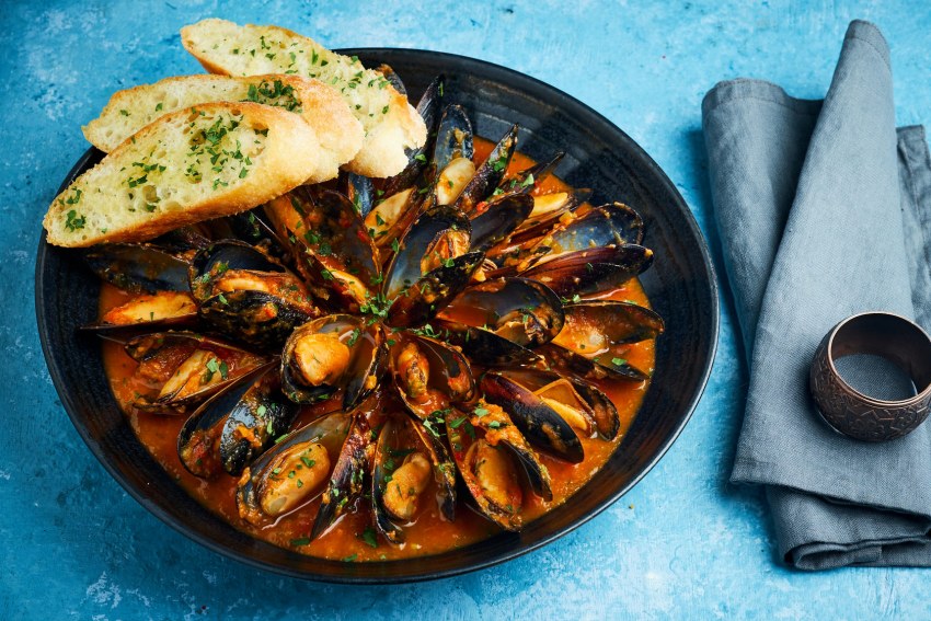 Мидии соте Лемонграсс Кокос