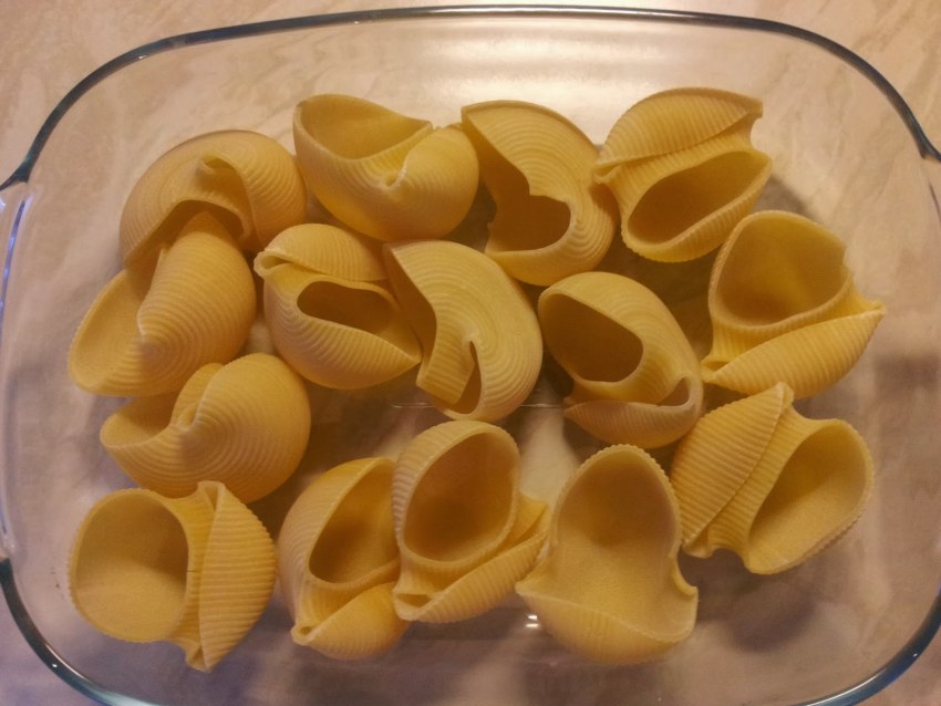 Лумакони с овощами