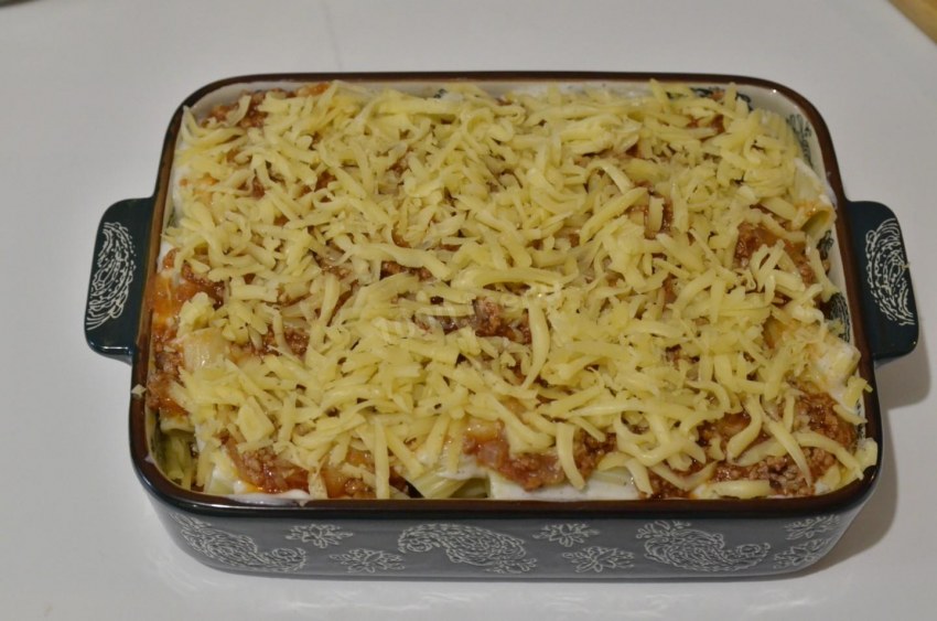 Лазанья из макарон с фаршем
