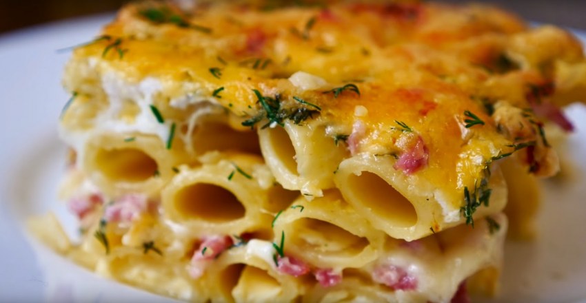 Макаронная запеканка «ленивая»