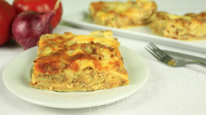 Лазанья с фаршем и грибами